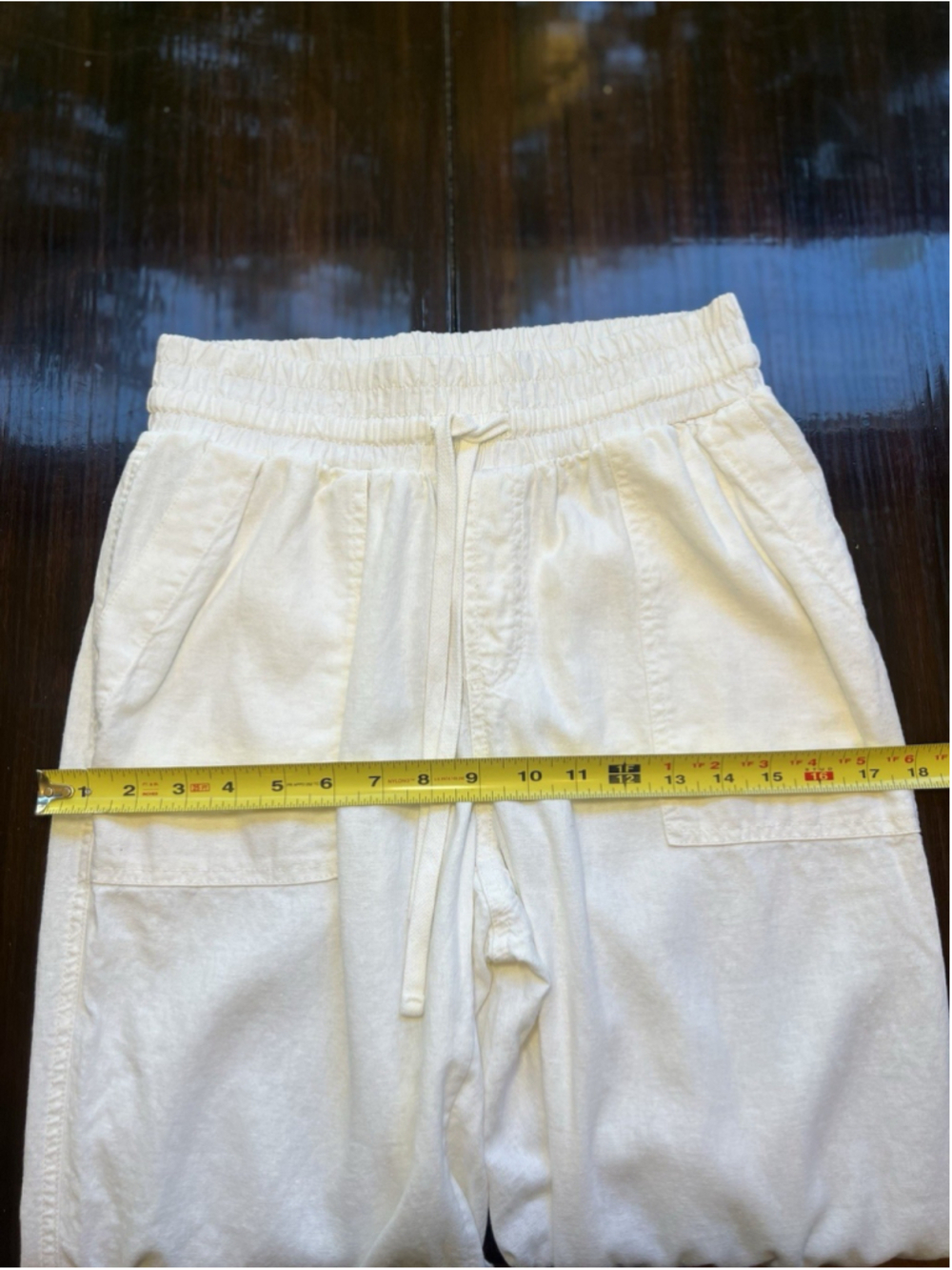 A New Day Linen Pants Joggers White Women’s Size Small Resort Wear Vacay - Picture 9 of 12